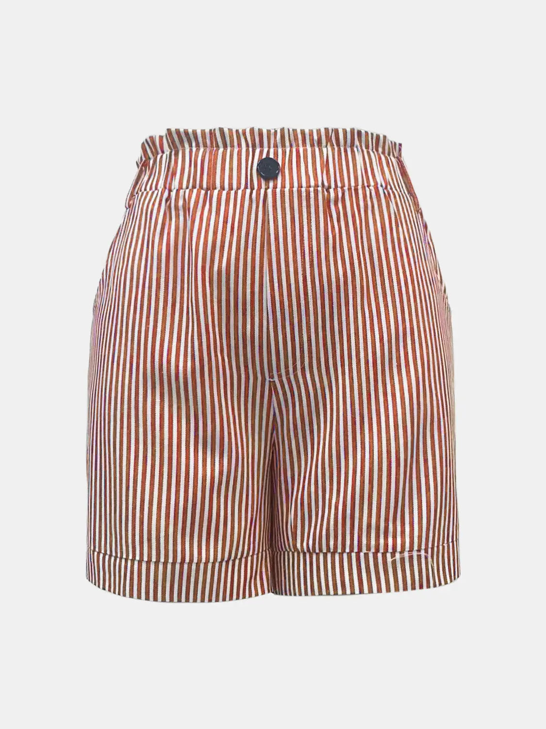 Full Size High Waist Striped Shorts Trendsi