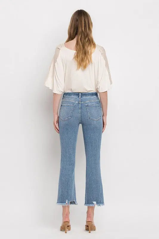 High Rise Crop Flare Jeans VERVET by Flying Monkey