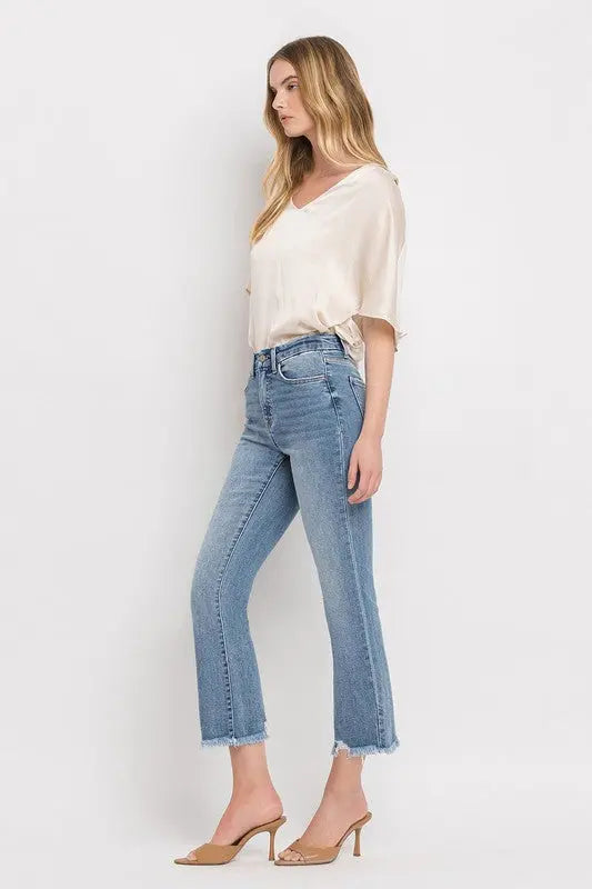 High Rise Crop Flare Jeans VERVET by Flying Monkey