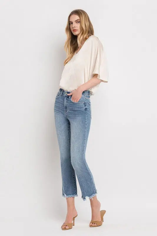 High Rise Crop Flare Jeans VERVET by Flying Monkey