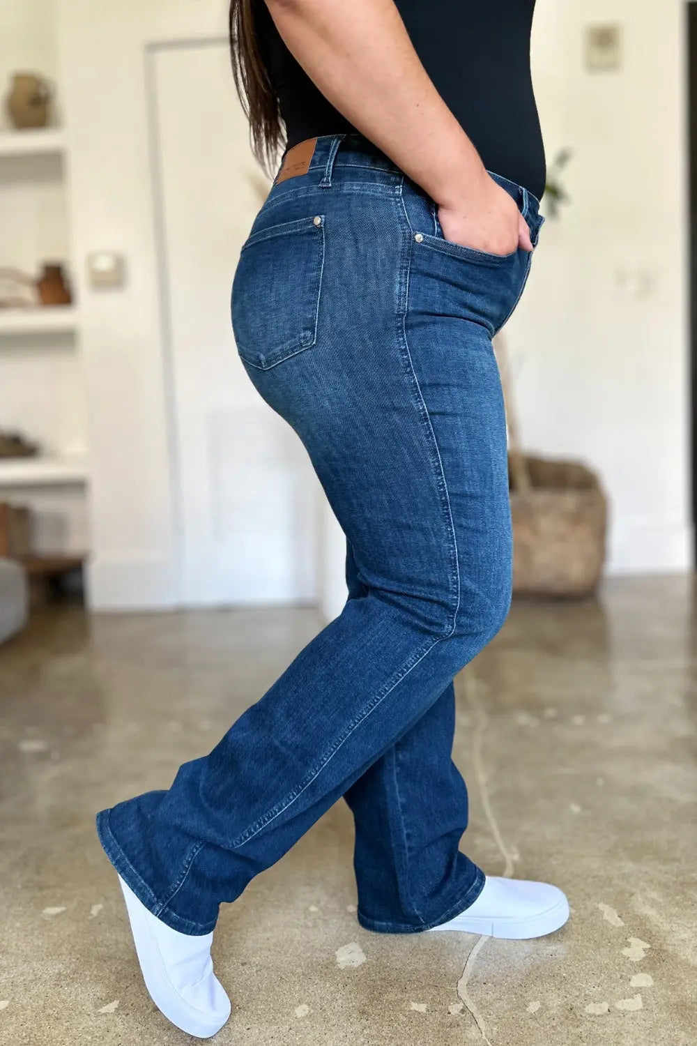 Judy Blue Full Size Tummy Control Straight Jeans Trendsi