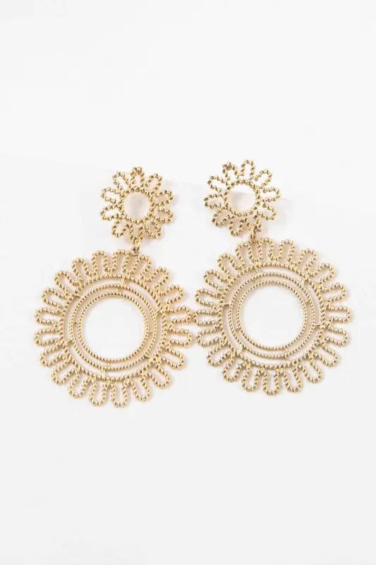 Lace Flower Drop Earrings Lovoda