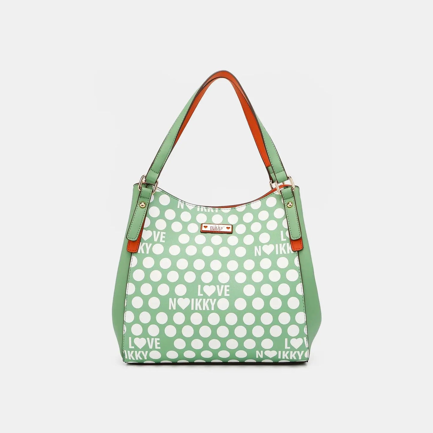 Nicole Lee USA Contrast Polka Dot Handbag Trendsi