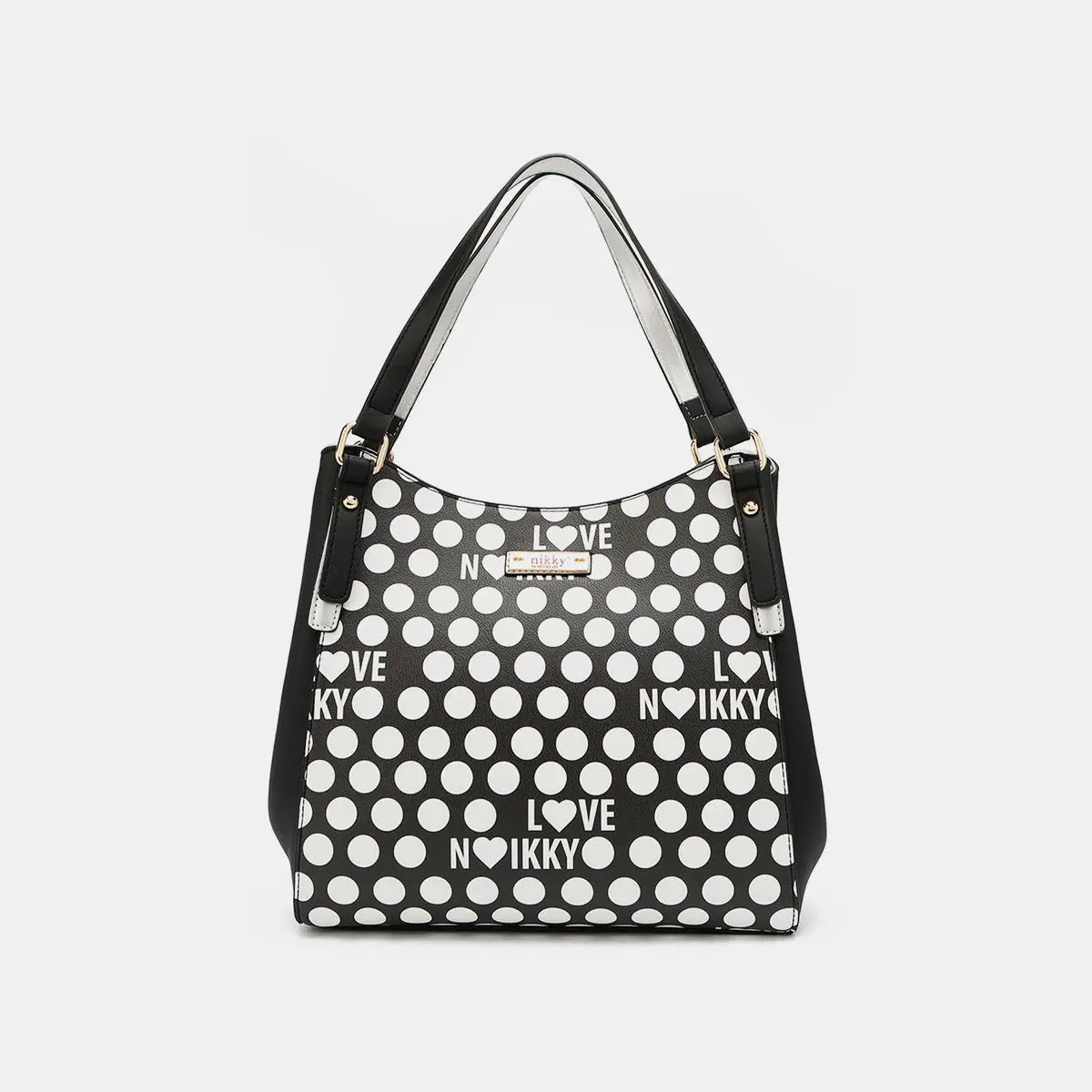 Nicole Lee USA Contrast Polka Dot Handbag Trendsi