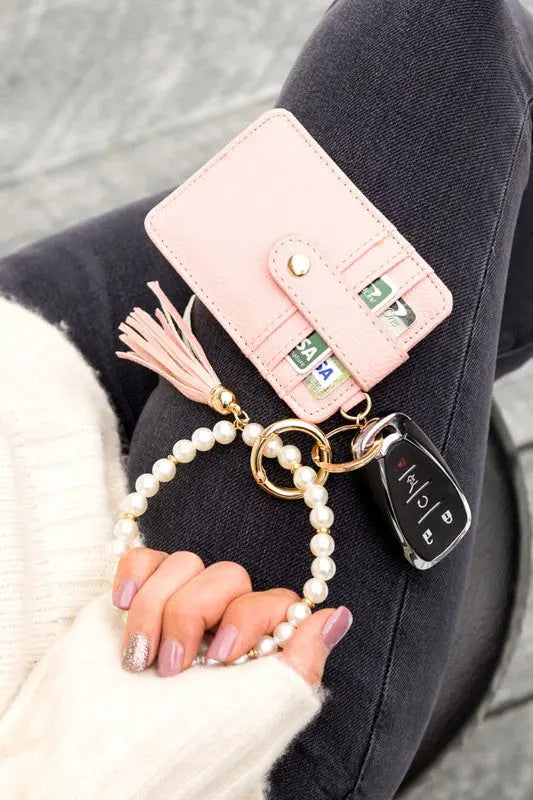 Pearl Key Ring Wallet Bracelet Aili's Corner