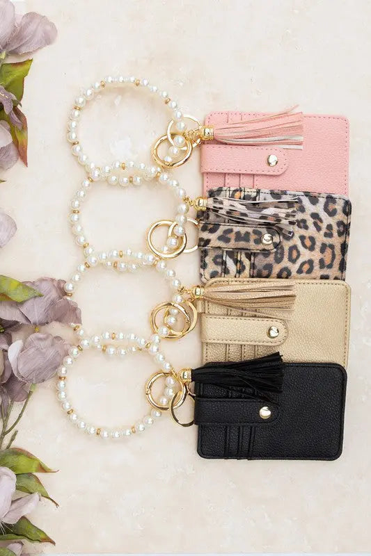 Pearl Key Ring Wallet Bracelet Aili's Corner