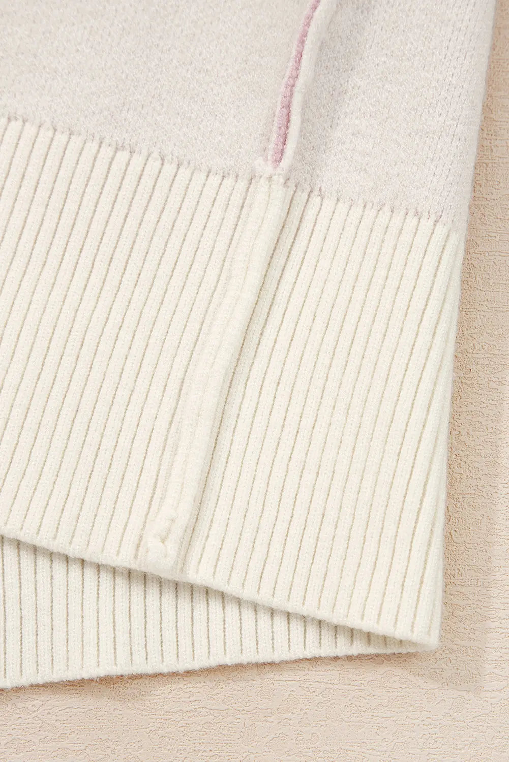 Pink Bow Print Ribbed Trim Exposed Seam Drop Shoulder Loose Sweater Dear-Lover Dropshipping