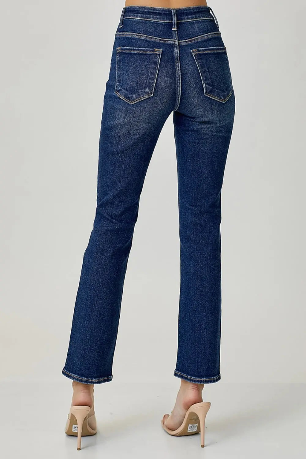 RISEN Full Size High Waist Straight Jeans Trendsi