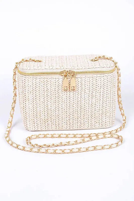 Straw Cosmetic Box Swing Bag Artini Accessories