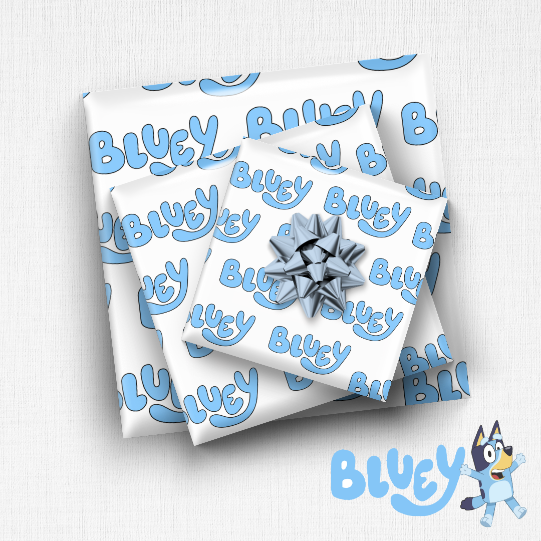 ‘Bluey’ Themed Wrapping Papers