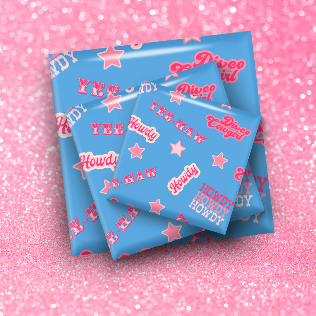 Cowgirl, Pink Disco Wrapping Paper