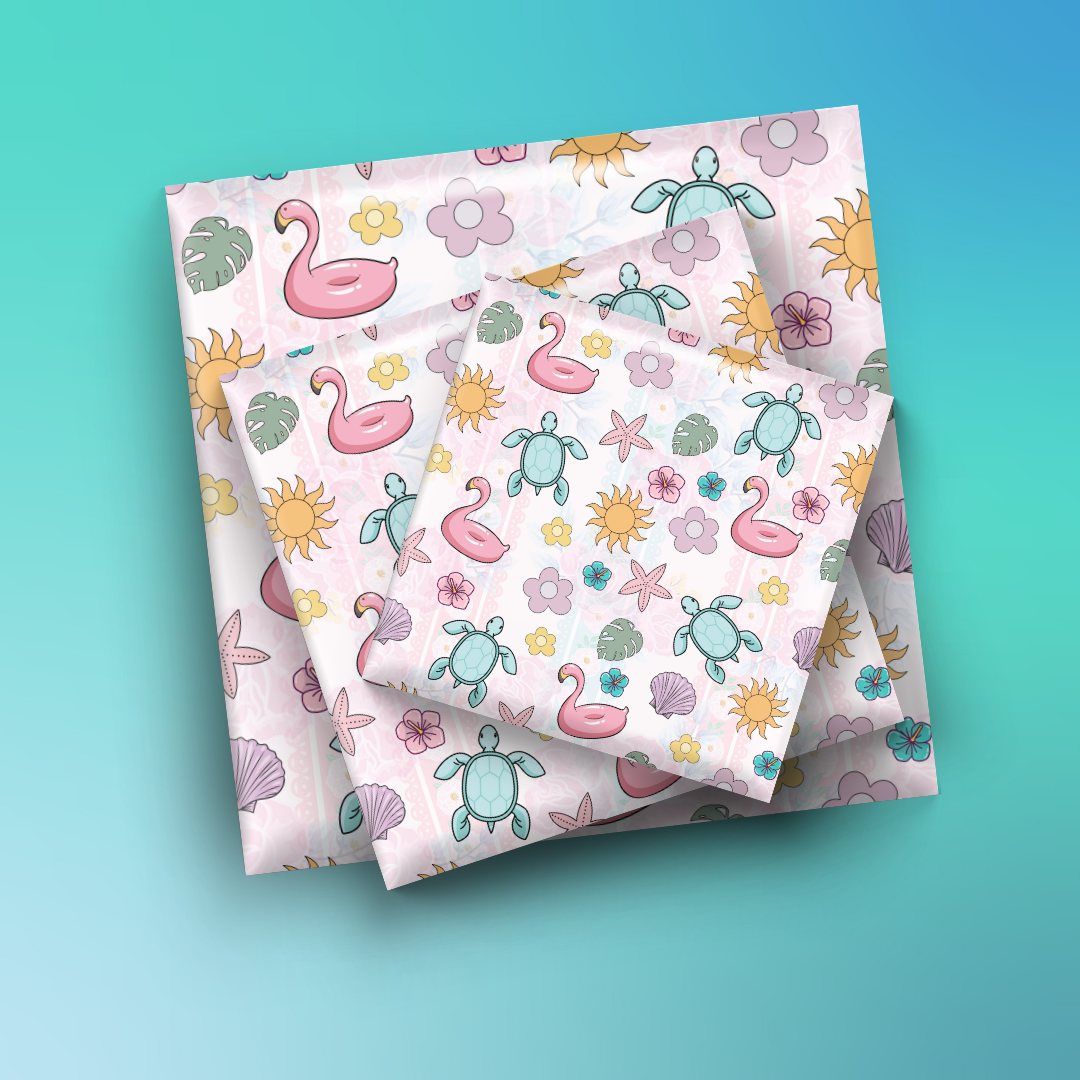 Personalized Beach Theme Wrapping Papers