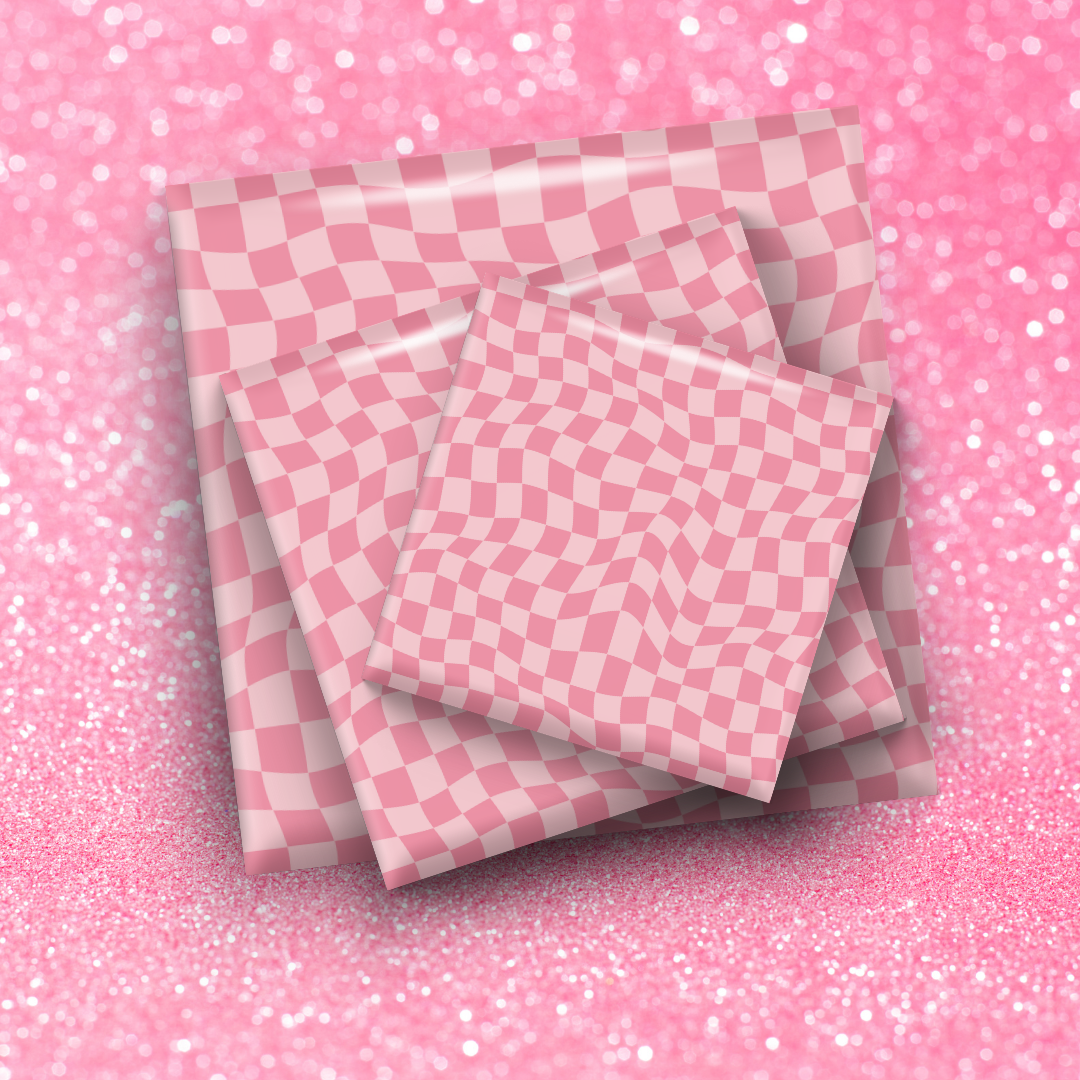 Pink Checkered Preppy Wrapping Papers