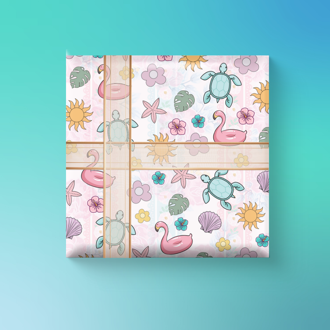 Personalized Beach Theme Wrapping Papers