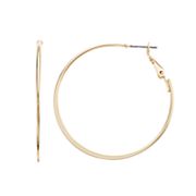 LC Lauren Conrad Classic Hammered Hoop Earrings